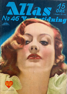 ALLAS VECKOTIDNING magazine side cover Issue 46 12 November 1933